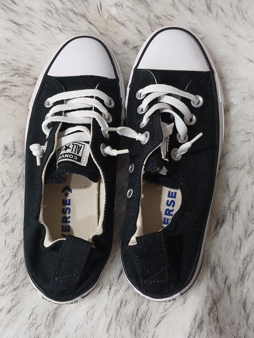 Converse Black and White Women’s Low-Top Sneakers